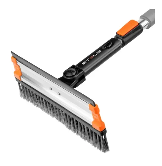 Купить Телескопическая щетка-сметка для снега со скребком и водосгоном, поворотная голова STELS 55299